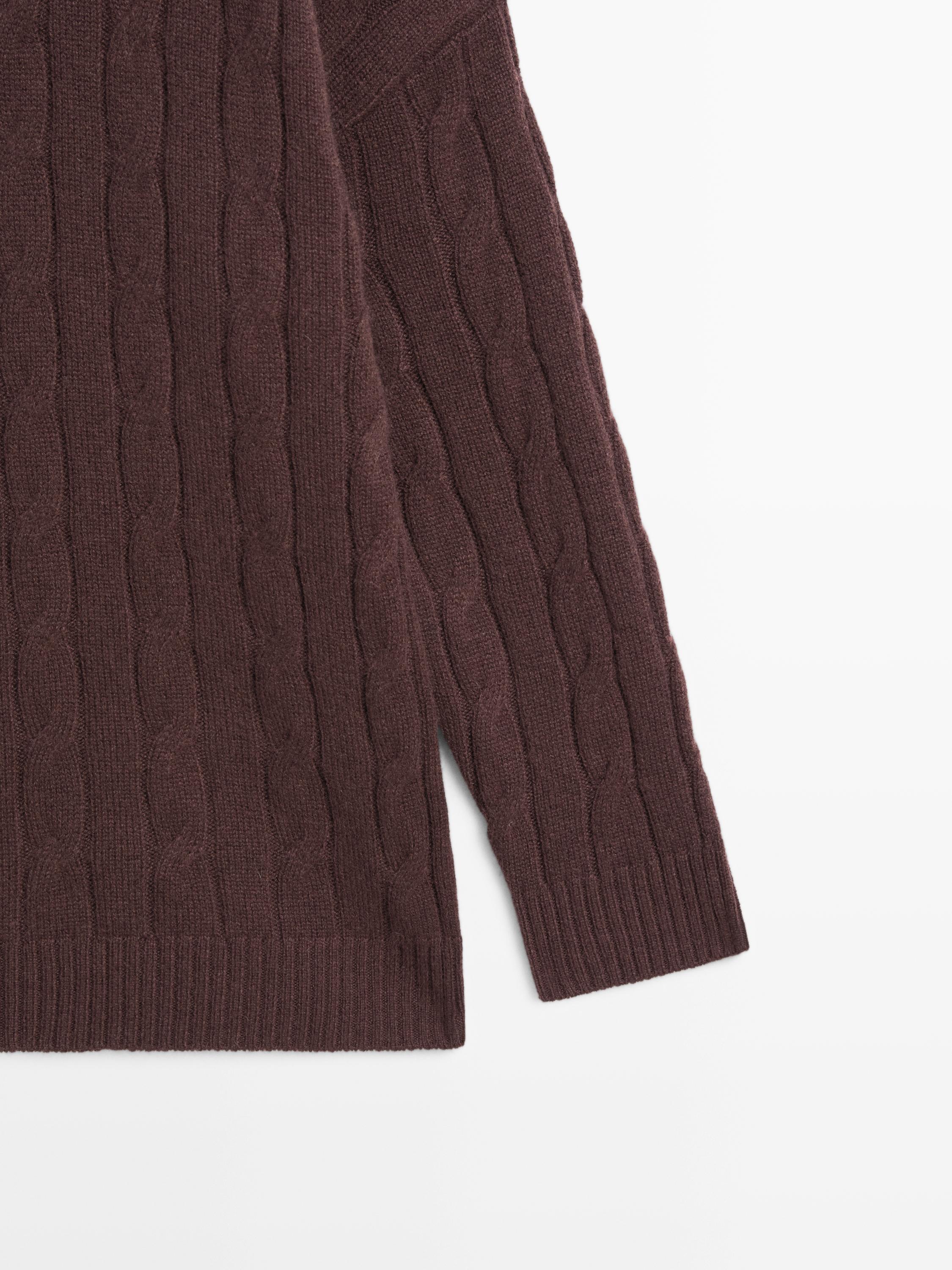 Cable-knit cashmere sweater